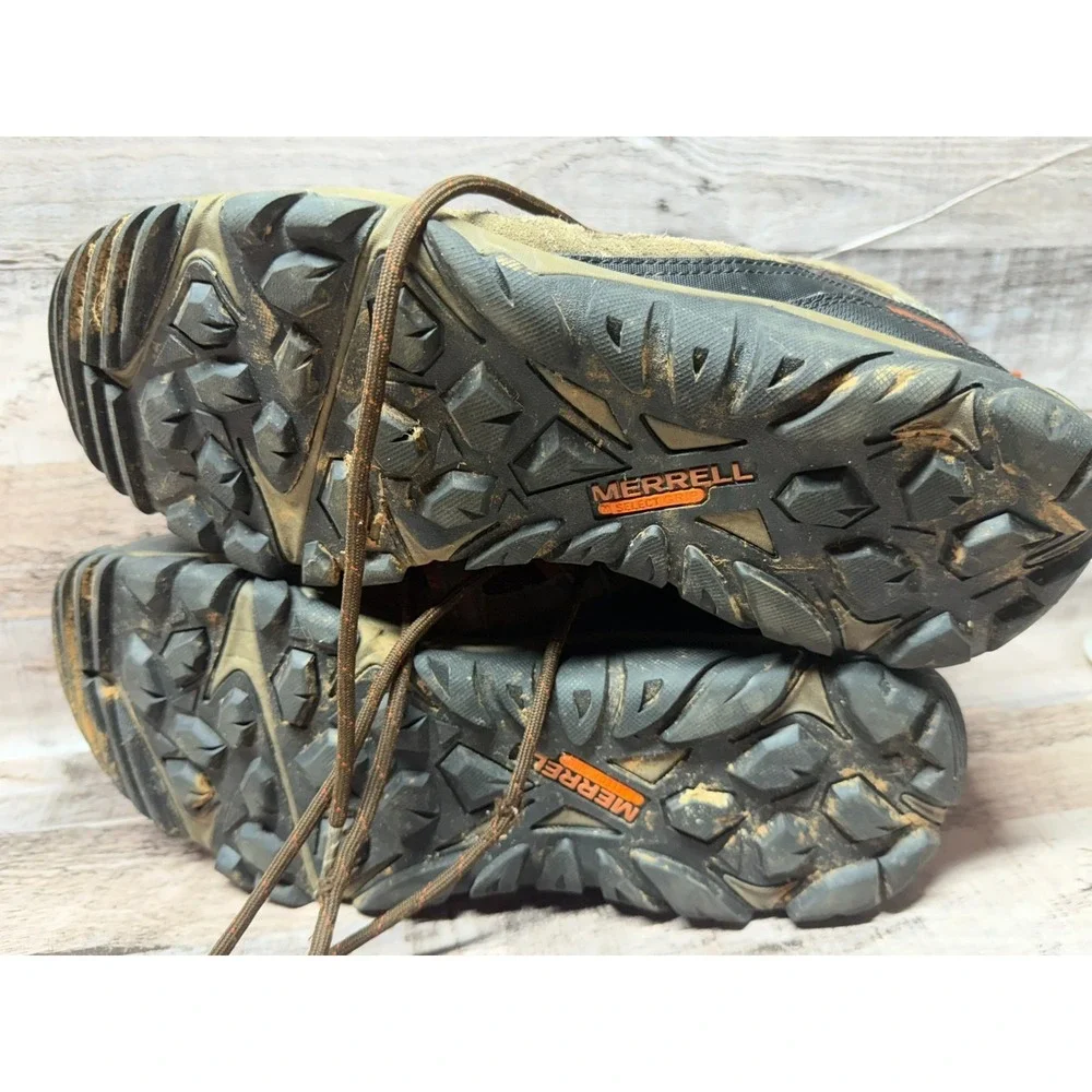 Merrell Men Hiking Performance Shoes Dry J09519‎ Size 11.5 Tan